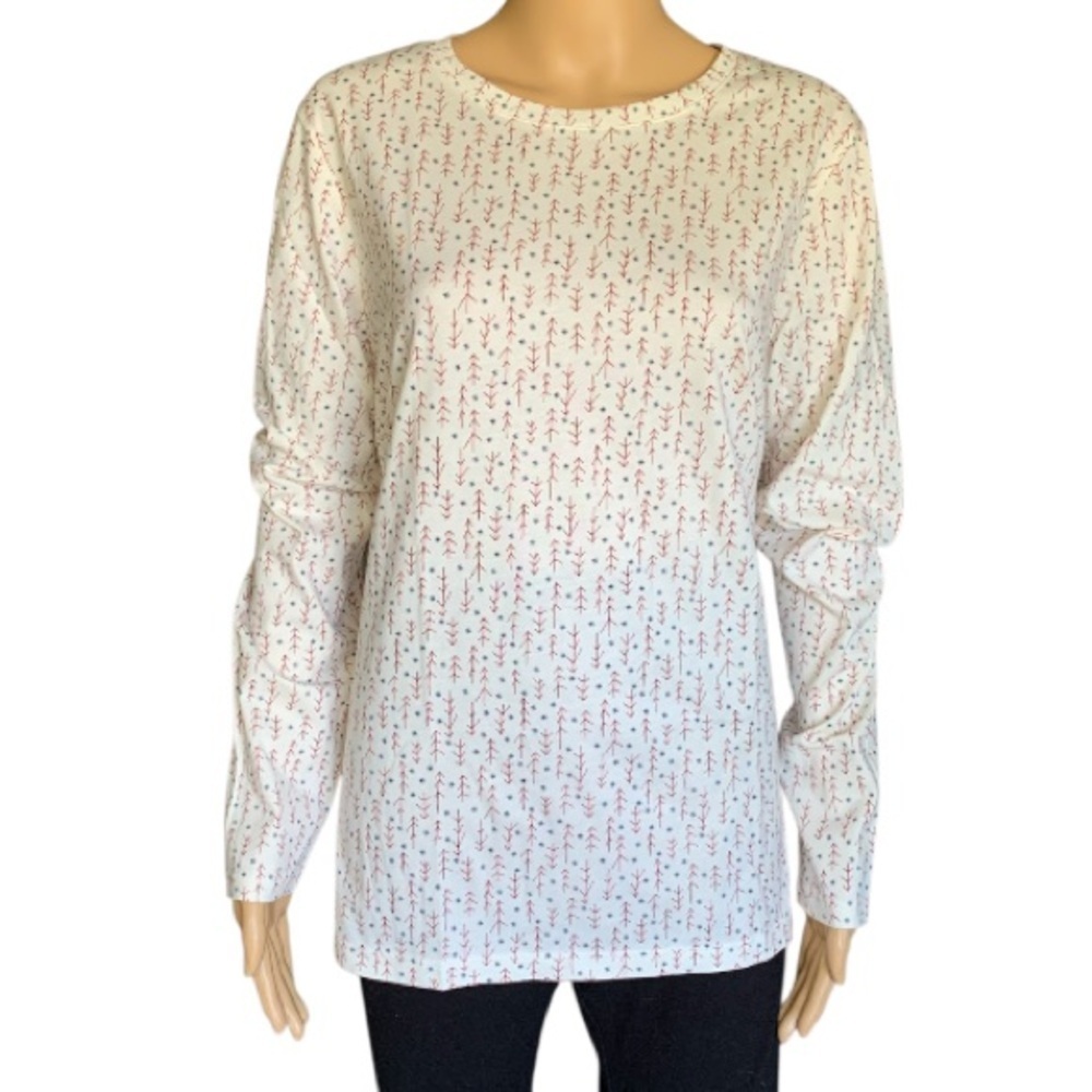 LANDSEND Women’s Long Sleeve Crew Neck Tee Shirt 100% Supima Cotton - Picture 1 of 2